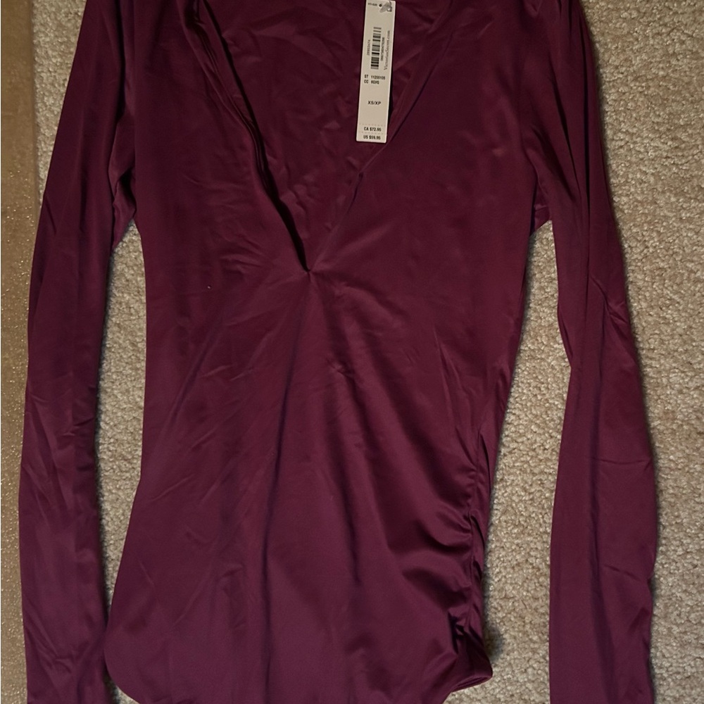 Victoria's Secret Deep Purple V-Neck Bodysuit